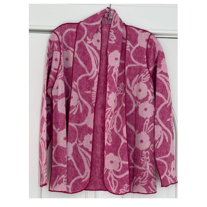 Blossom Pink Reversible Lightweight Cardigan – 2-in-1 Floral Spring Wrap