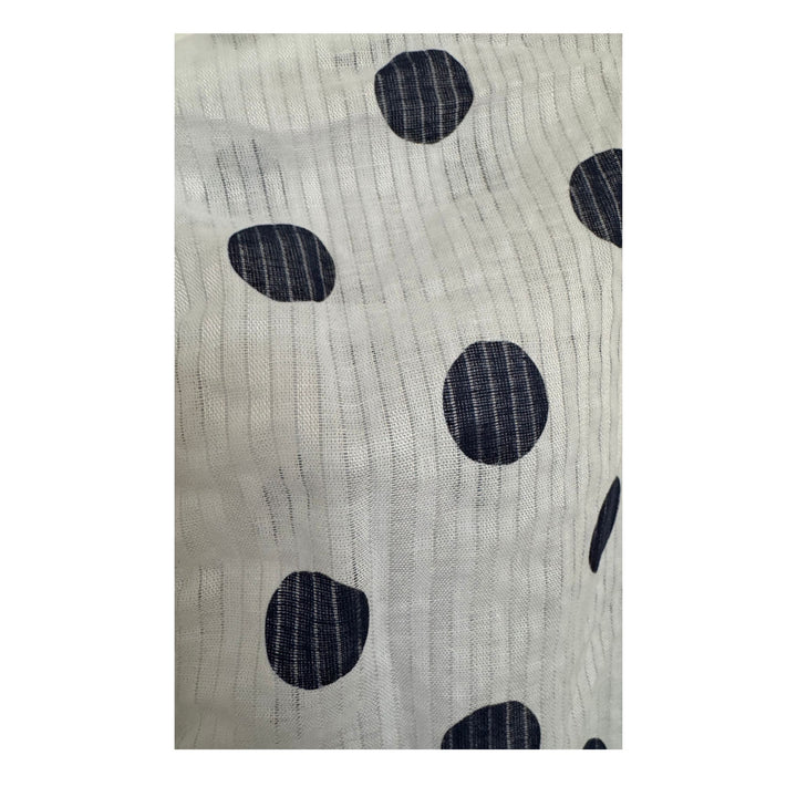 Navy Polka Dot White Crinkle Shirt Jacket