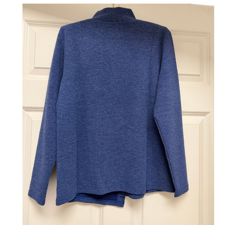 Trisha Tyler Cobalt Blue Asymmetric Button Jacket