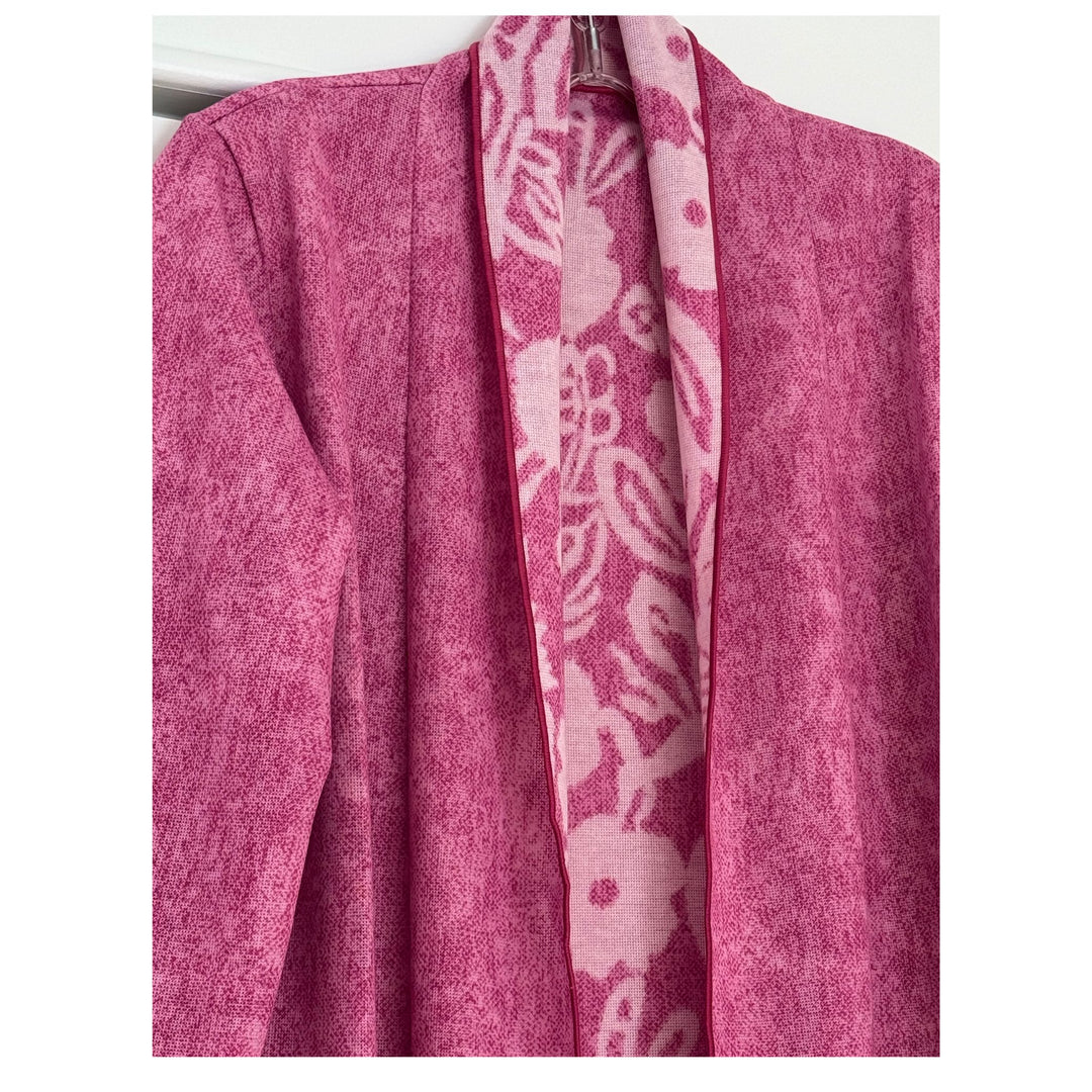Blossom Pink Reversible Lightweight Cardigan – 2-in-1 Floral Spring Wrap