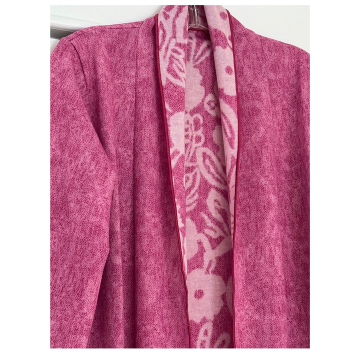 Blossom Pink Reversible Lightweight Cardigan – 2-in-1 Floral Spring Wrap
