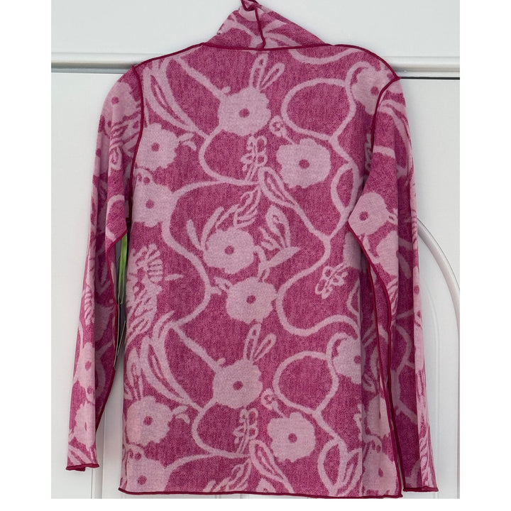 Blossom Pink Reversible Lightweight Cardigan – 2-in-1 Floral Spring Wrap