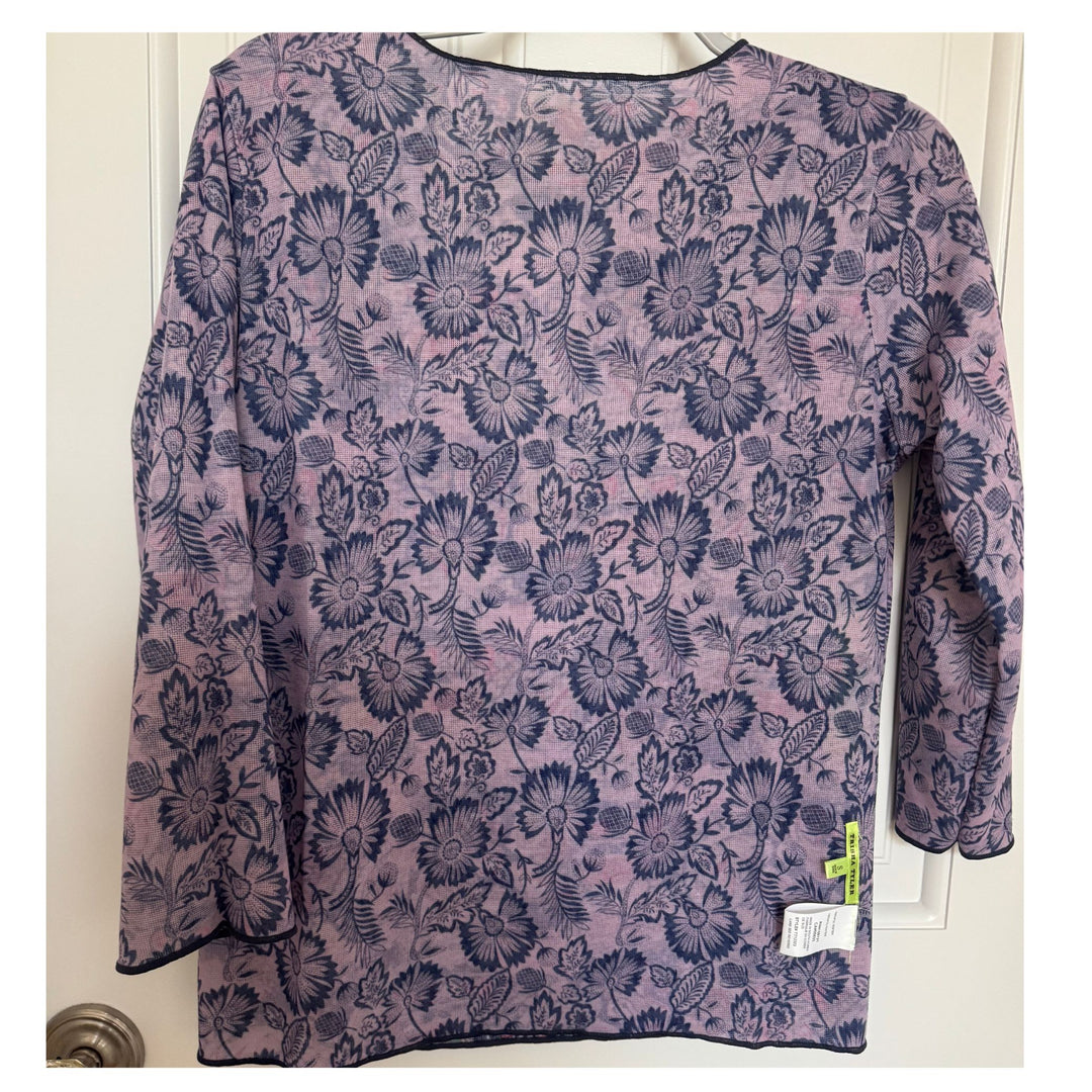 2-in-1 Reversible Paisley &amp; Floral V-Neck Top | 3/4 Sleeve Travel Essential