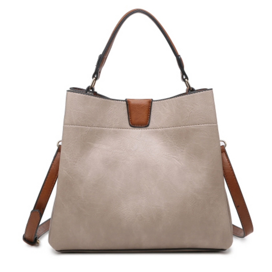 Handbags - Tati Crossbody Satchel Warm Grey