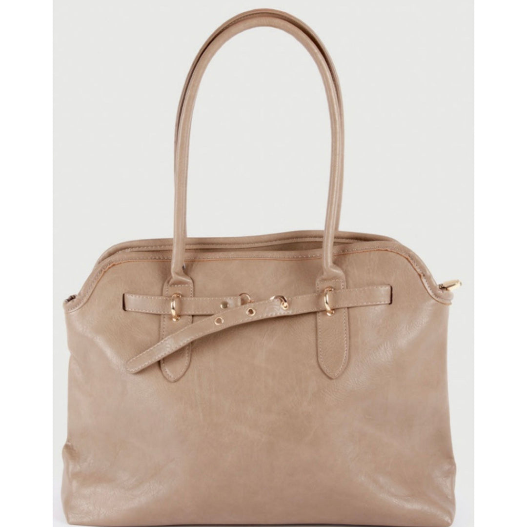 Minimalist Everyday Tote Handbag – Taupe, Camel &amp; Black