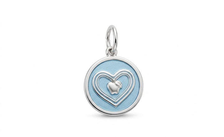 Lola Small 19m Teacher Pendant - Sterling Silver &amp; Light Blue