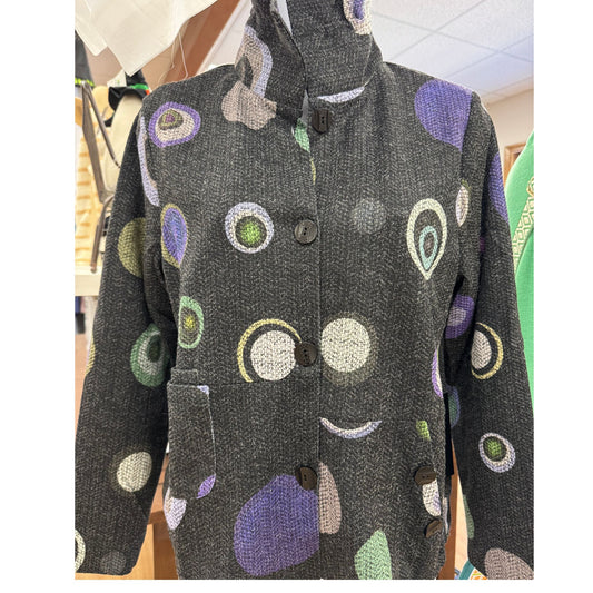 Lined Marled Knit Jacket