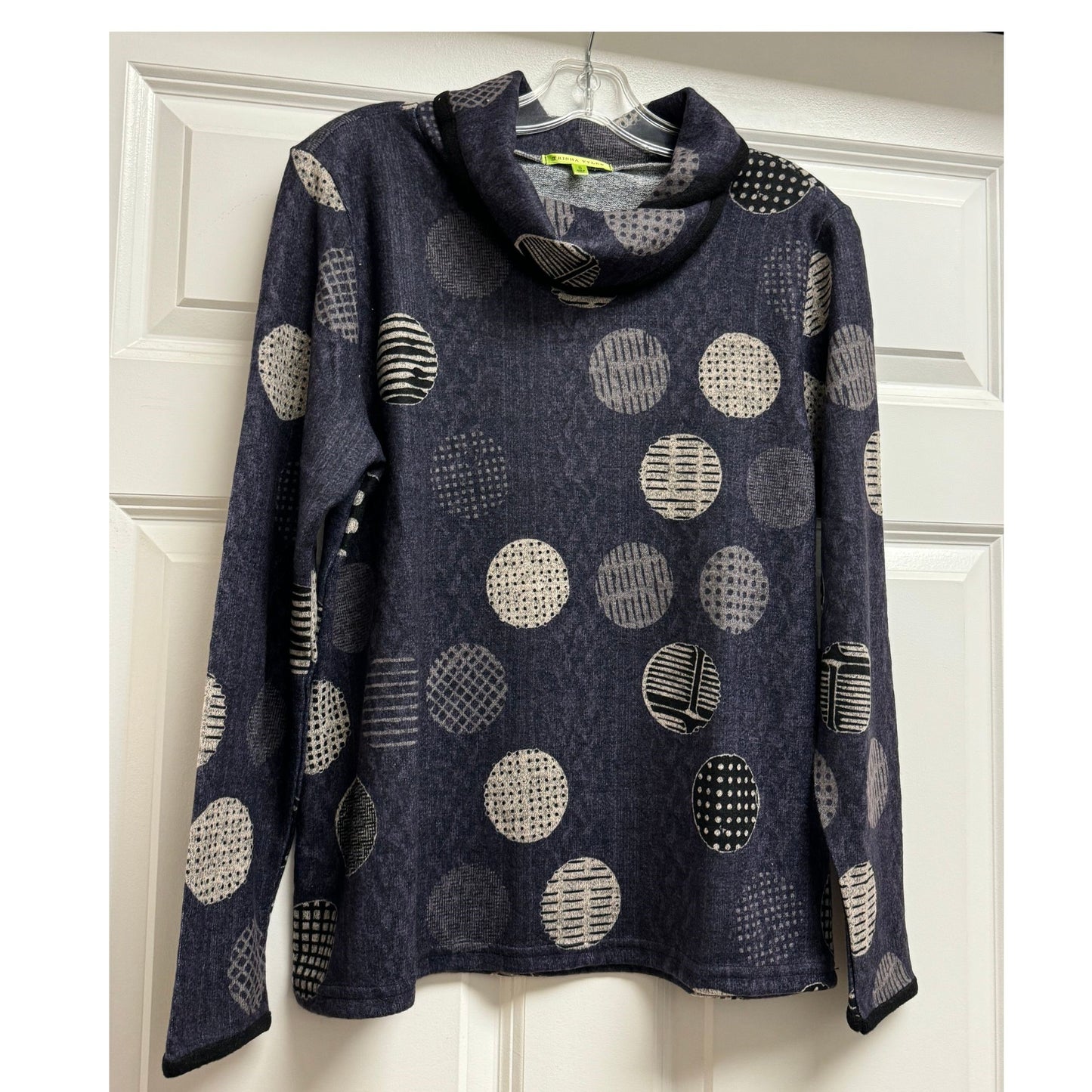 Trisha Tyler Twist Neck Dot Sweater