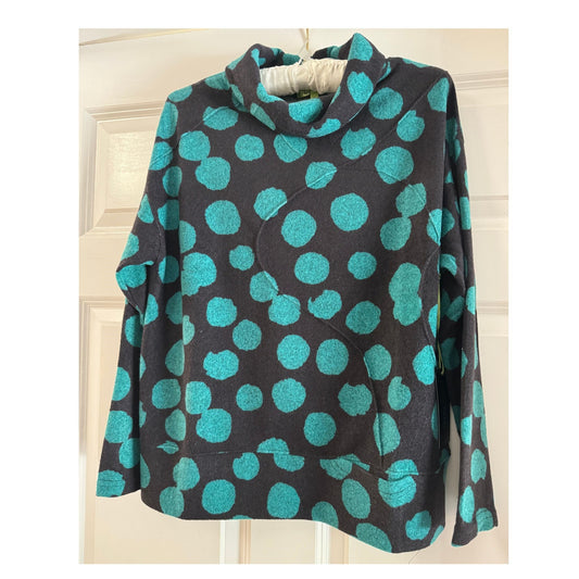Polka Dot Brushed Tunic Pink or Turquoise