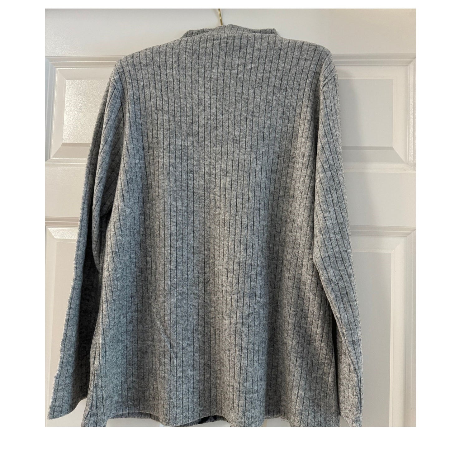 Grey Print Front Sweater