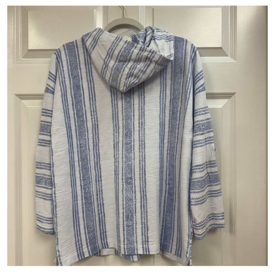 Wild Palms Coastal Stripe Hooded Pullover