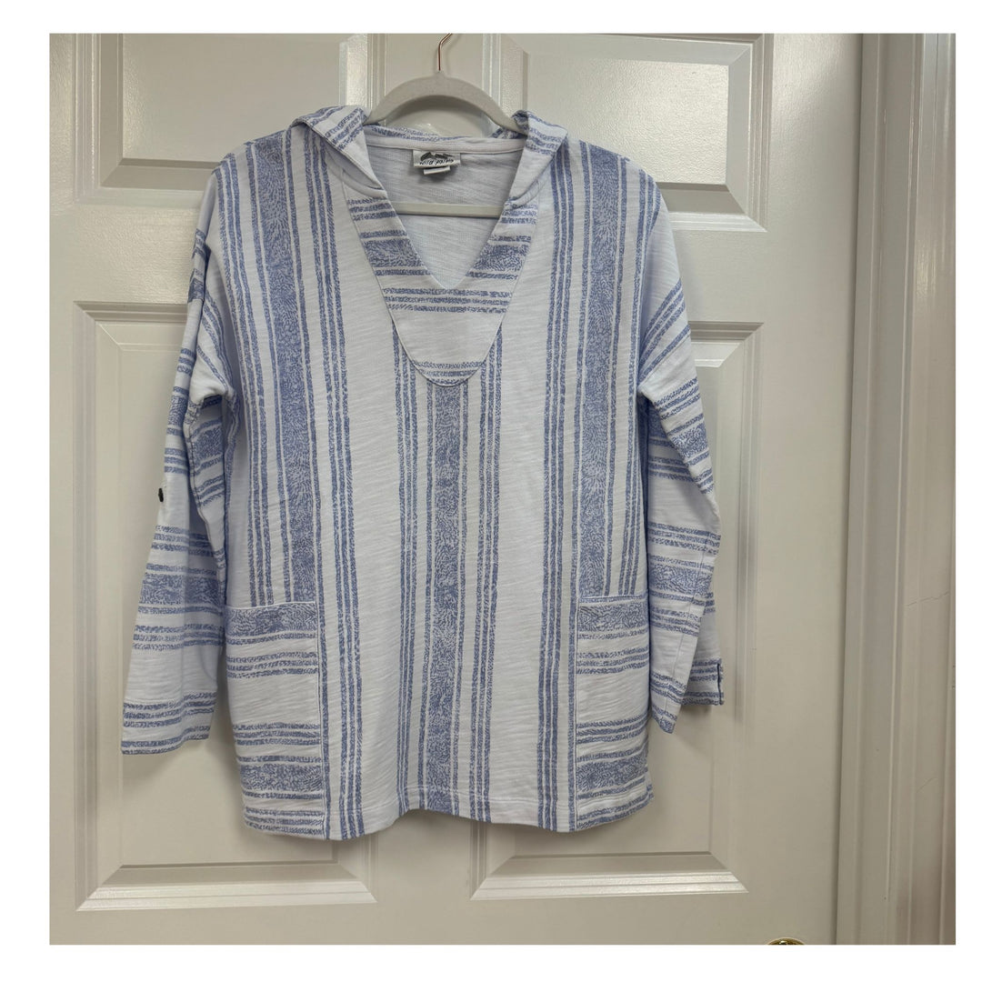 Wild Palms Coastal Stripe Hooded Pullover