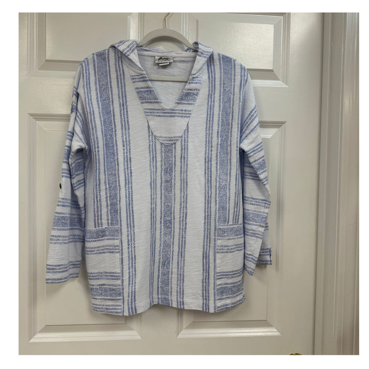 Wild Palms Coastal Stripe Hooded Pullover