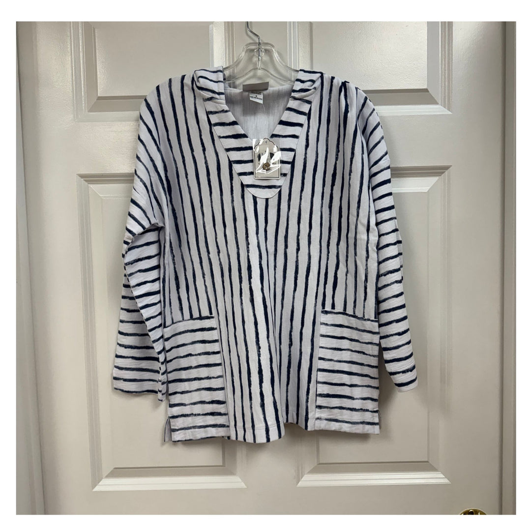 Wild Palms Coastal Stripe Hooded Pullover
