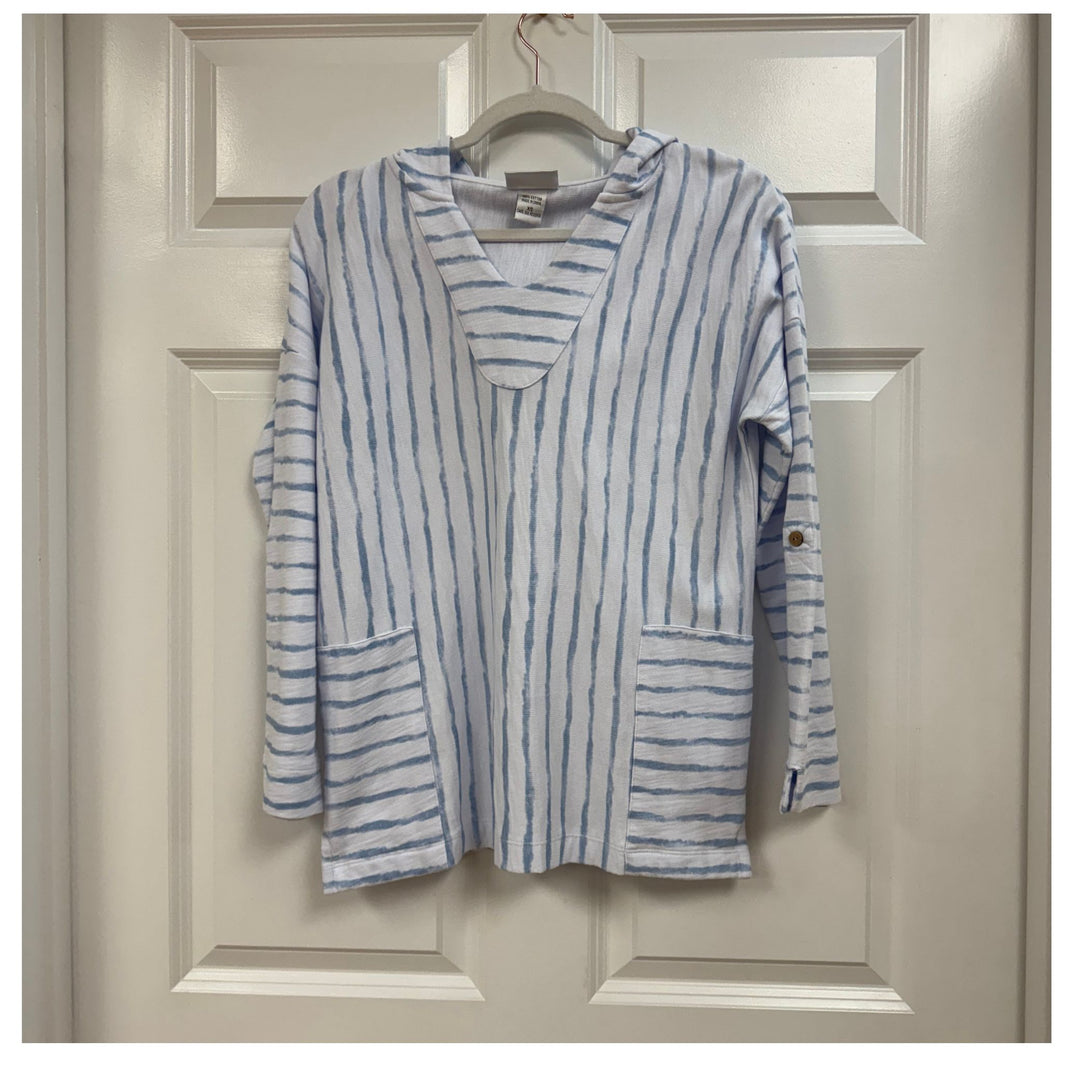 Wild Palms Coastal Stripe Hooded Pullover