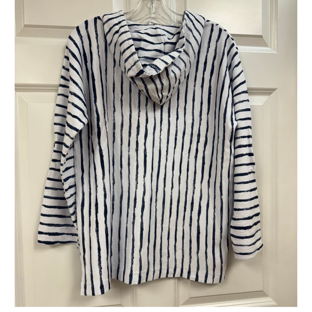 Wild Palms Coastal Stripe Hooded Pullover