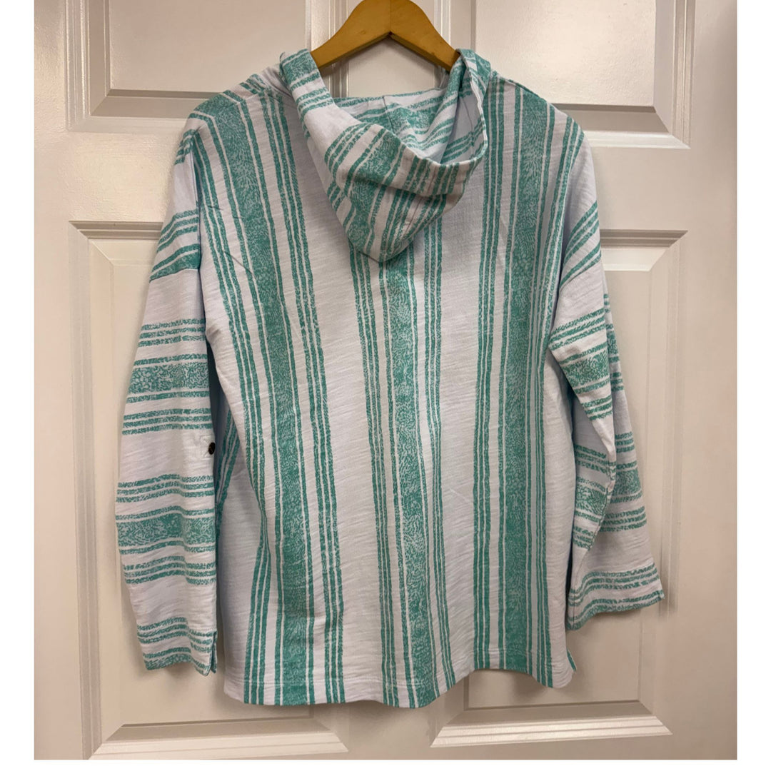 Wild Palms Coastal Stripe Hooded Pullover
