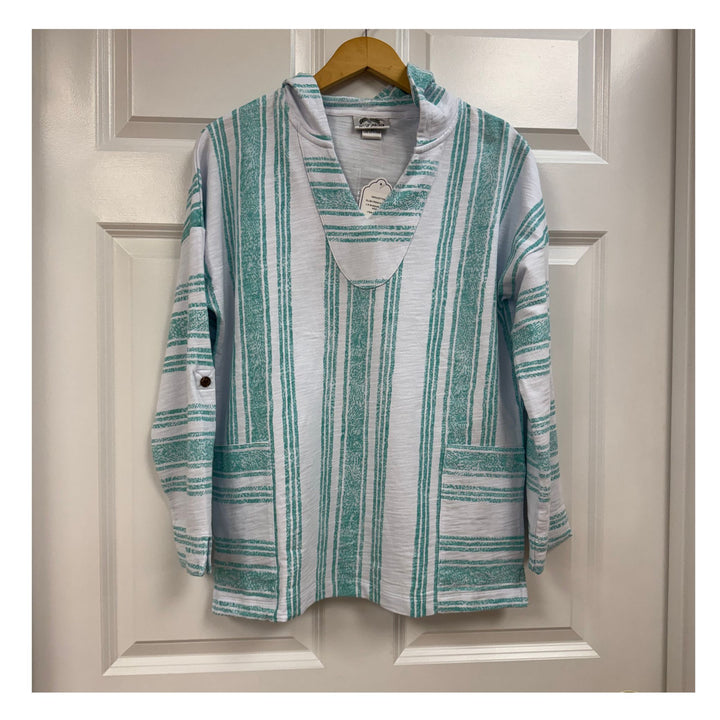Wild Palms Coastal Stripe Hooded Pullover