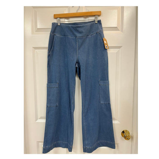 Wild Palm Washed Denim Wide Leg Pants