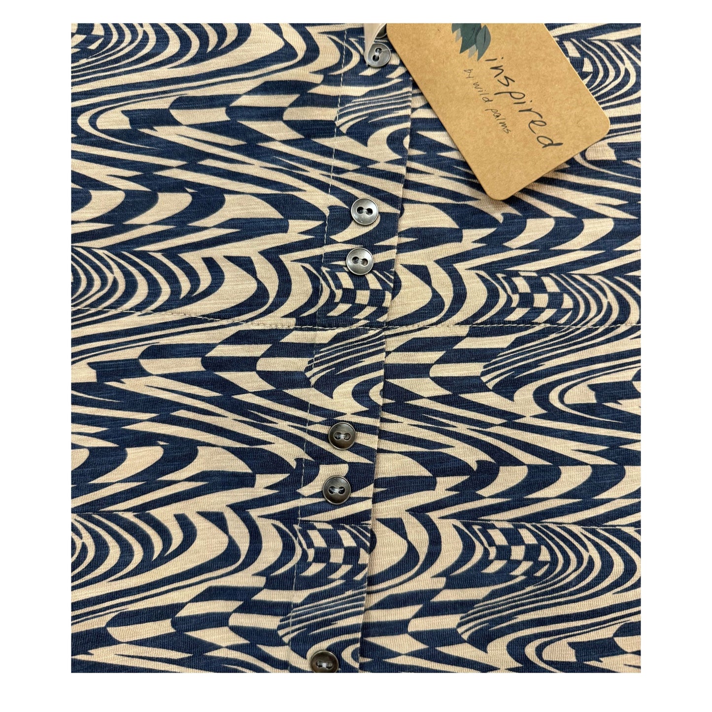 Wild Palm Patch Work Pinted Top