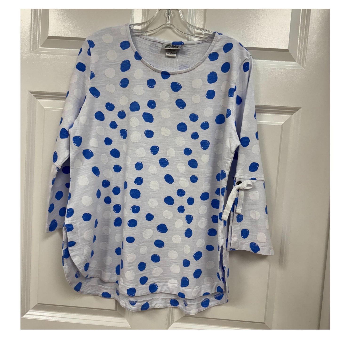 Wild Palm Dotted Bell Sleeve Top