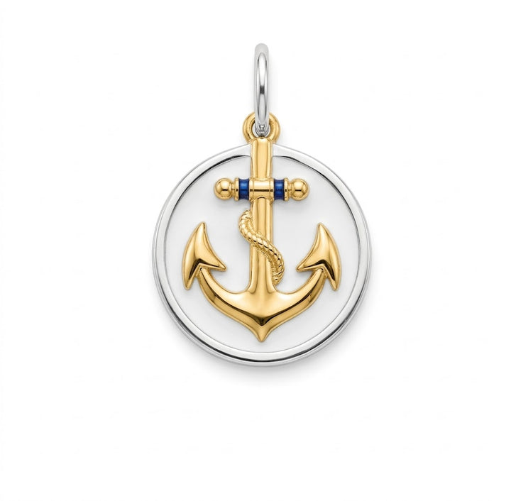 Lola Small 19mm Gratitude Anchor Pendant - Mixed Metal