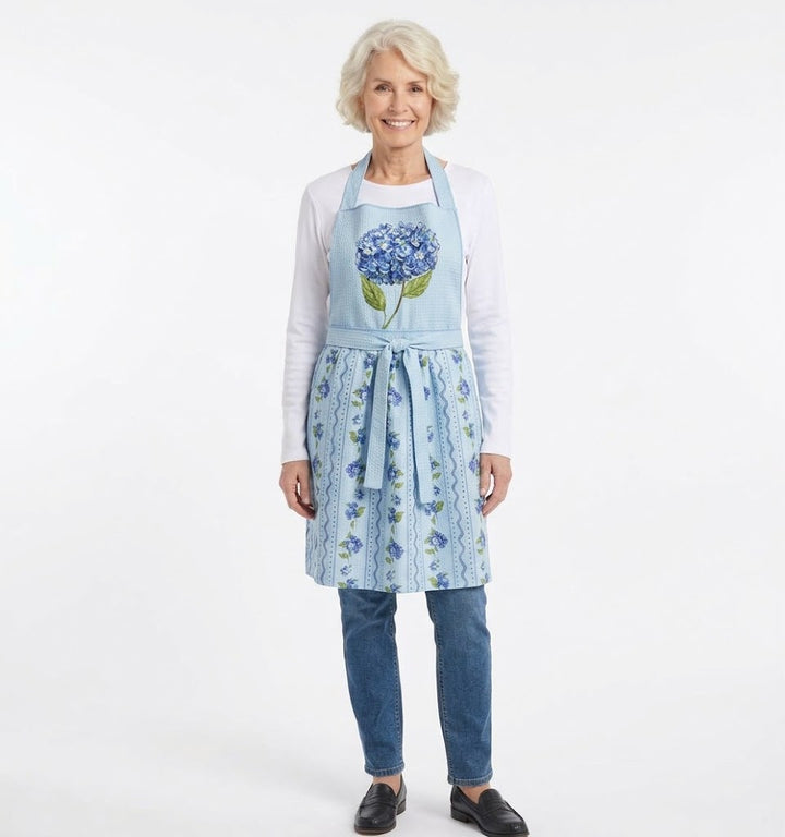 Hydrangea Quick-Dry Waffle Apron