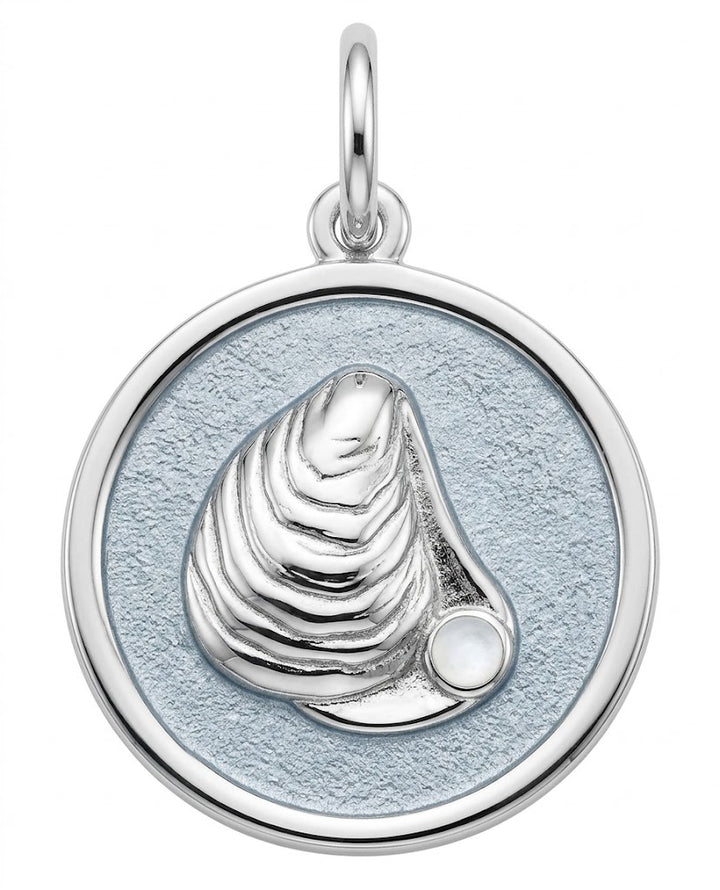 Lola Small 19mm Sterling Silver Pendant - Pale Blue
