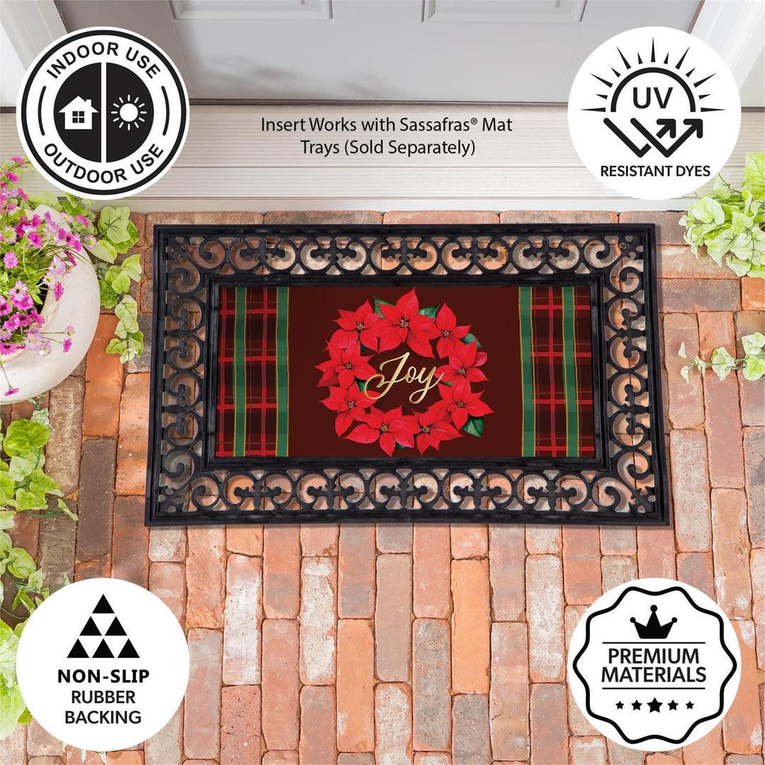 Joy Pointsetta Christmas Sassafras Switch Mat Insert