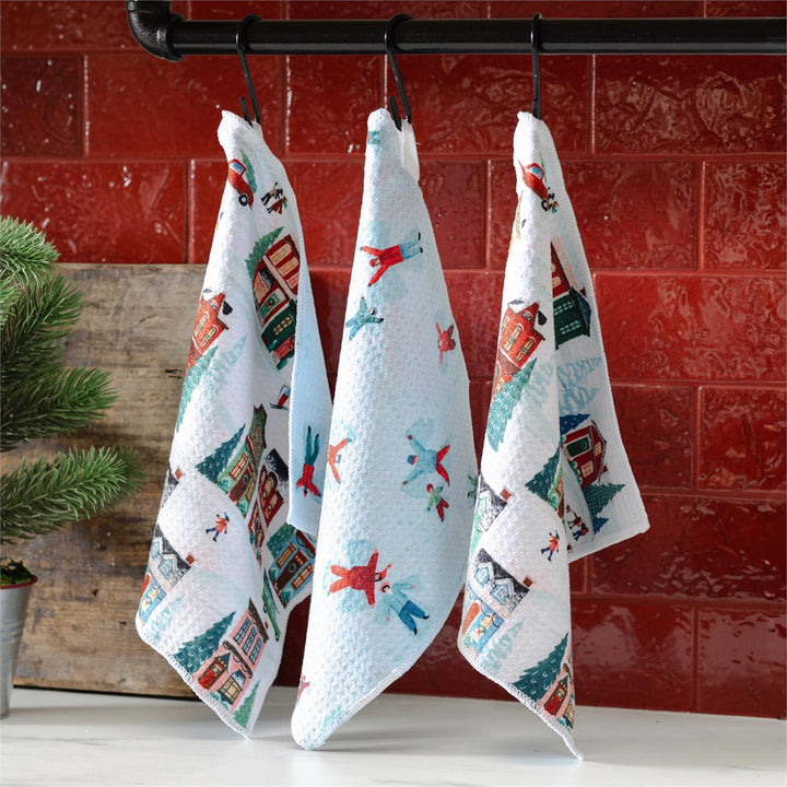 Winter Village Quick Dry Dish Cloth Set
