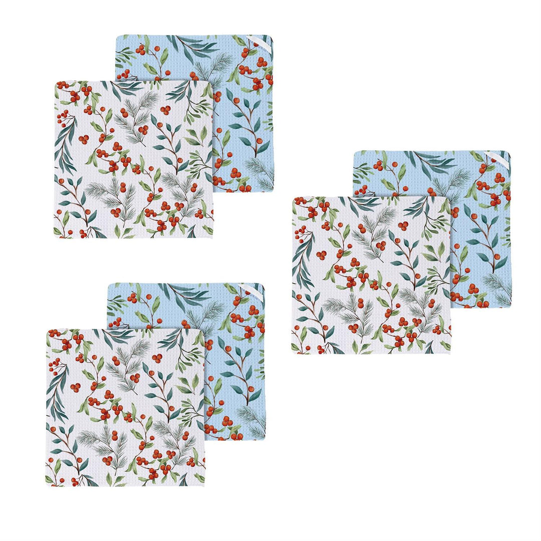 Winter Berry &amp; Greenery Quick-Dry Dish Cloth