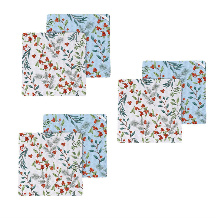 Winter Berry &amp; Greenery Quick-Dry Dish Cloth